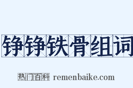 铮铮铁骨组词是什么意思的图片